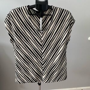 Black and white blouse